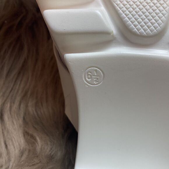 High Heel Platform Wedge White Criss-cross Ankle Strap Chunky Block Sandal - Picture 9 of 10